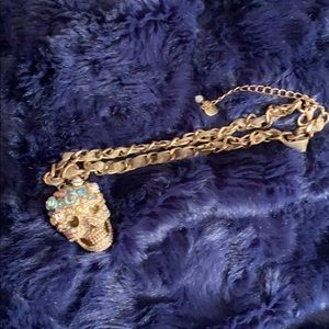 Betsy Johnson skull necklace